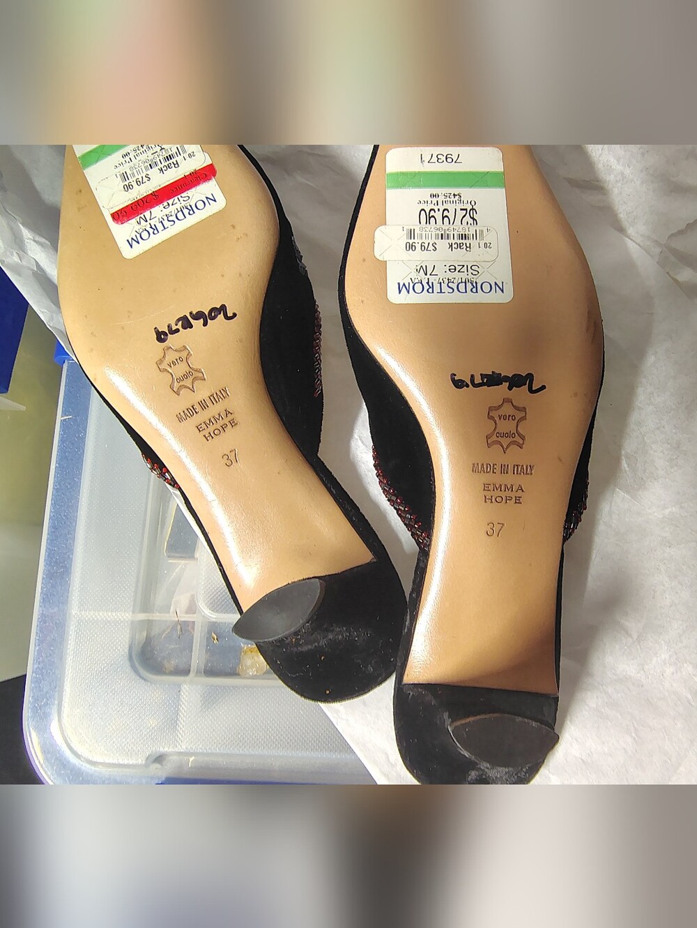 Emma Hope's Velvet Sequin Mule - NWOB 7/37 - Picture 3 of 7
